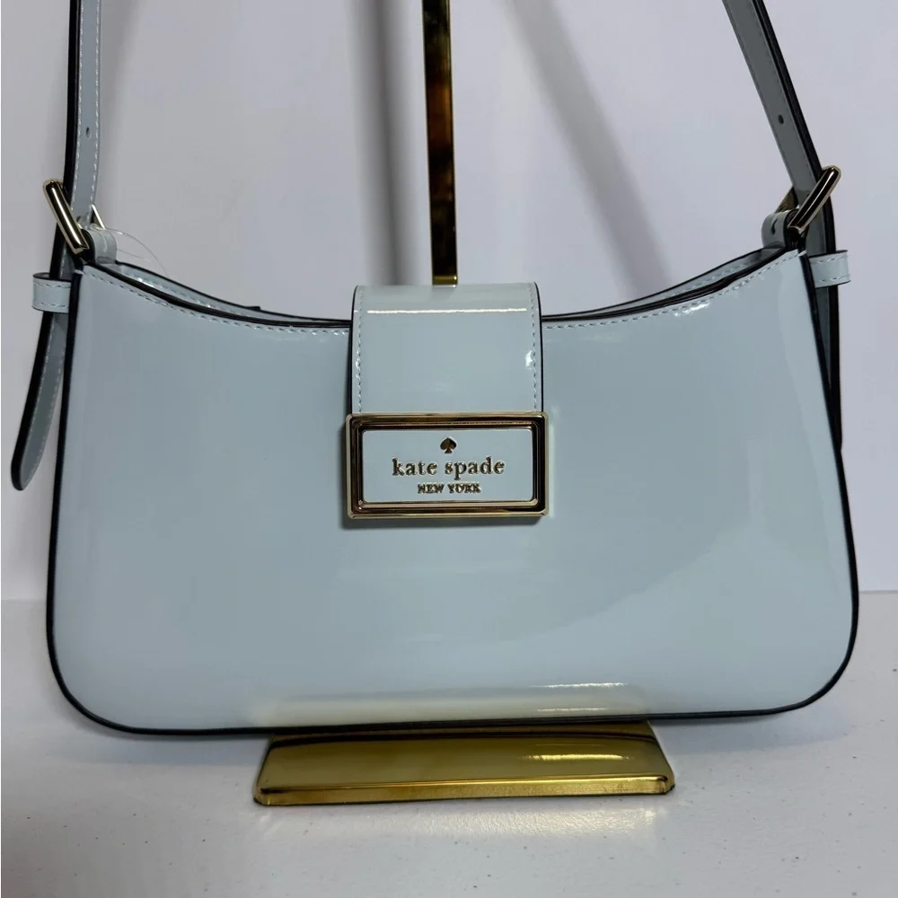 Kate Spade Glossy Pale Blue Shoulder Bag
